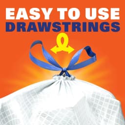 Hefty Ultra Strong 13 Gallon Trash Bags, Tall Kitchen Trash Bags, White, Fabuloso Lavender Scent, 80 Bags - Thumbnail 6