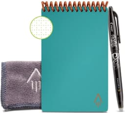 Rocketbook Mini Digital Reusable Spiral Notepad, Maroon (3.5" x 5.5"), 48 Dot-Grid Pages - Thumbnail 1