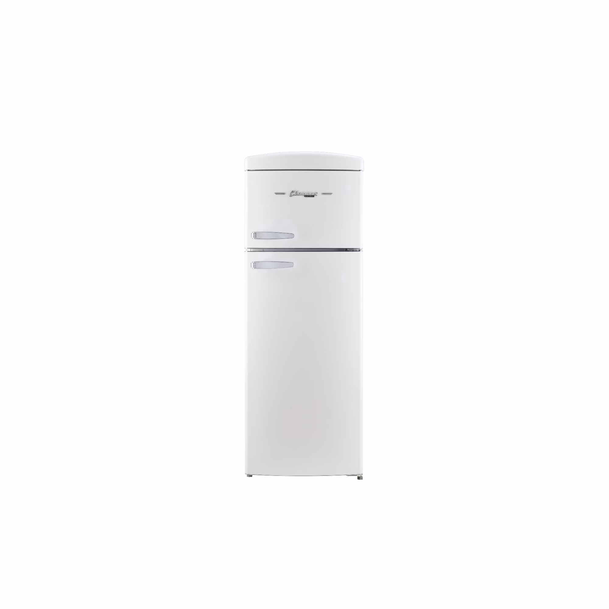 Classic Retro 7.5 cu ft Top Mount Refrigerator in Marshmallow White - Thumbnail 1