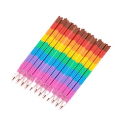 Tyeign Fruit Pole, 24 Pcs Stacking Crayons Stackable Buildable Crayons Colorful Crayon Party Rainbow Pencils for mans' Crayons Coloring Office - Thumbnail 1