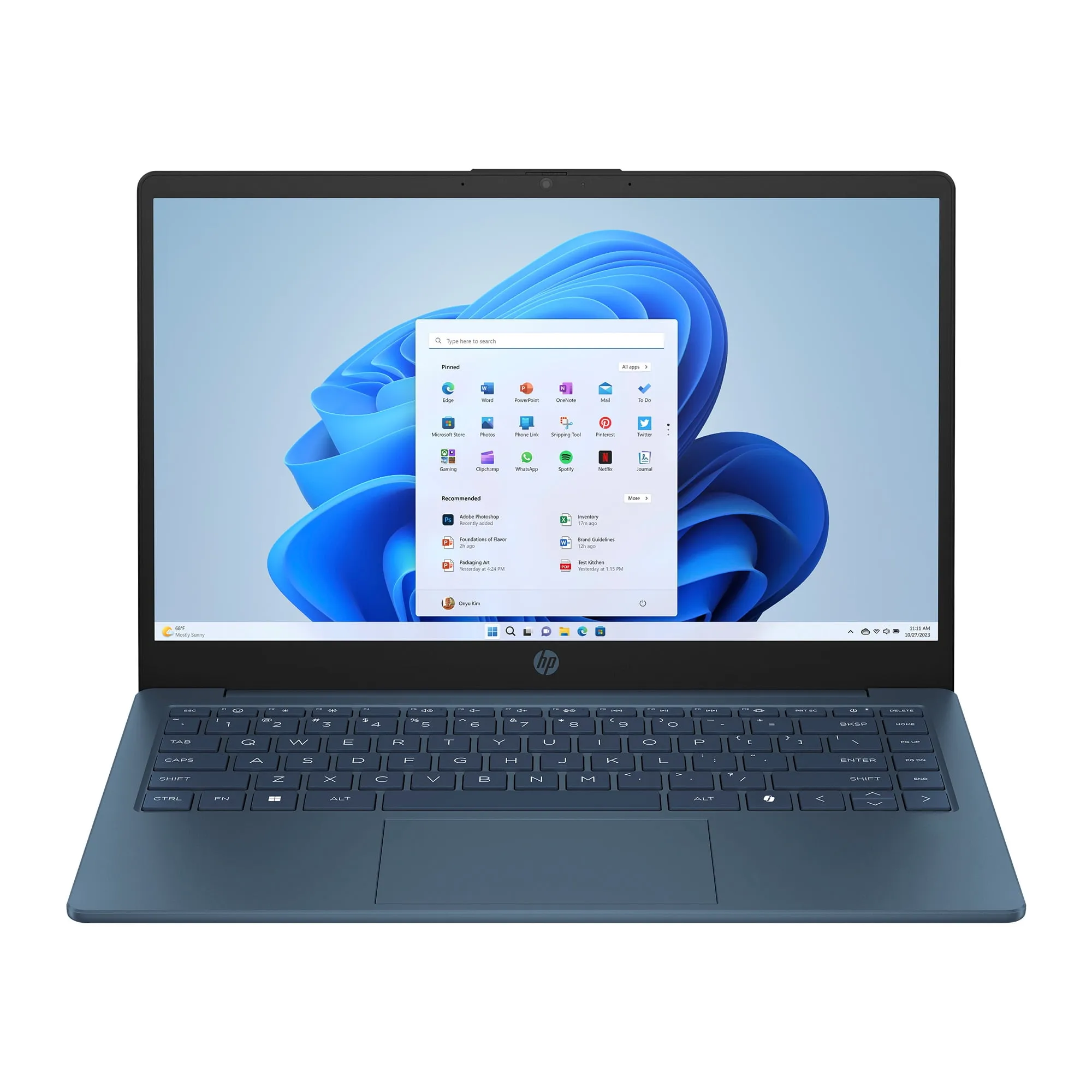 HP Stream 14 inch Win 11 Laptop Intel Processor N150 4GB 128GB eMMC Blue (12-mo. Microsoft 365 included)