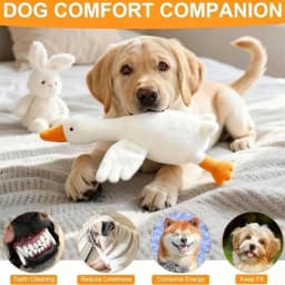 Big Duck Plushies Doll, Large Plush White Duck Dog Toy, Realistic Goose Design Dolls Suitable for Dogs Chew and Play Best Pet(19.7inch) - Thumbnail 4