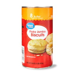 Great Value Butter Flavor Flaky Jumbo Biscuits, 16 oz, 8 Count - Thumbnail 2