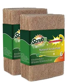 All Natural Scouring Pad by Scrub-it - Cuts Through Kitchen Dirt with Ease - Dish and Pot Non-Scratch Scrubber - 100% Natural Sisal Cleaning - Thumbnail 1