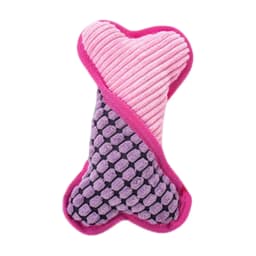Plush Squeaky Bone Dog Toy with Corn Fiber Edge, Durable Chew Toy for Relaxation, Interactive Boredom Relief Companion(Pink) - Thumbnail 1