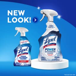 Lysol Power Foaming Bathroom Cleaner, Multipurpose Cleaner & Disinfectant Spray, Household Cleaning Supplies, for Bathtub, Tile, Sink & Shower, Zero - Thumbnail 8