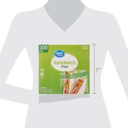 Great Value Double Zipper Sandwich Bags, 300 Count - Thumbnail 10
