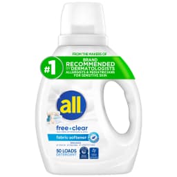all free clear Liquid Fabric Softener for Sensitive Skin, 34 fl oz, 50 Loads - Thumbnail 1