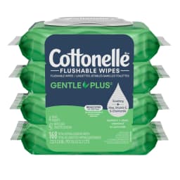 Cottonelle Gentle Plus Flushable Wet Wipes, 4 Flip-Top Packs - Thumbnail 8