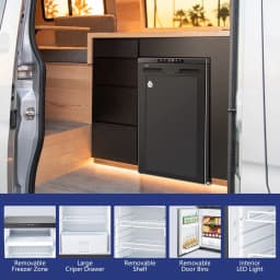 BODEGA 83L (88 Quart) Car Refrigerator, Portable Car Fridge 12V Campervan Fridge Freezer for Car, Truck, RV, Outdoor Camping Travel - Thumbnail 8