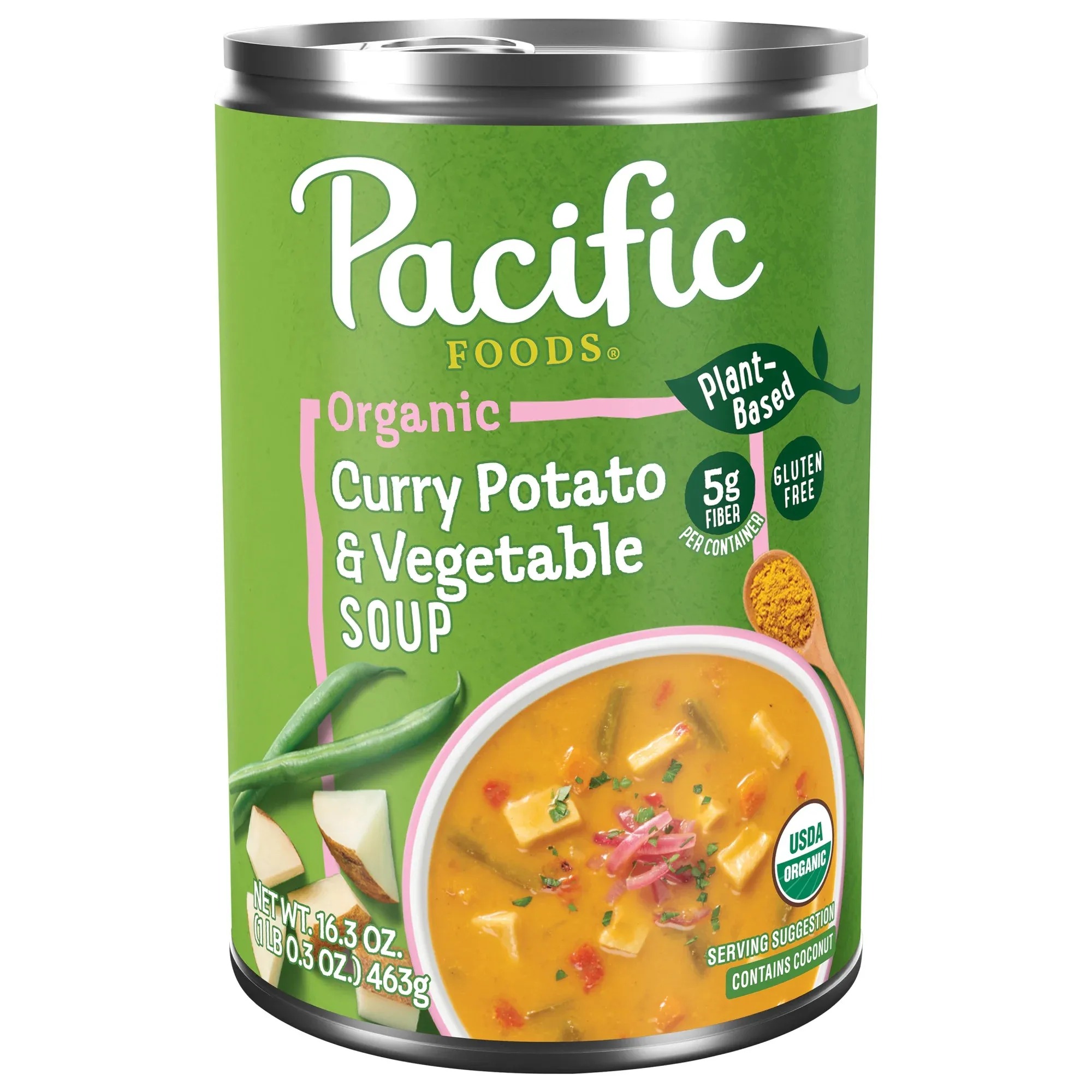 Pacific Foods Organic Curry Potato and Vegetable Soup, 16.3 oz Can