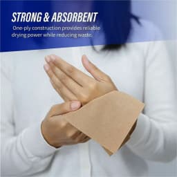 Genuine Joe Multi-Fold Natural Paper Towels - 16 Pack, 250 Sheets Each - Thumbnail 4