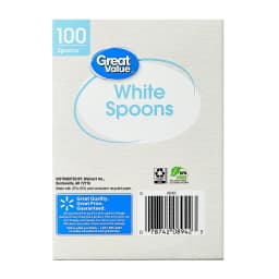 Great Value White Plastic Disposable Spoons, 100 Count - Thumbnail 7