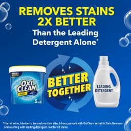 OxiClean Versatile Stain Remover Powder for Around the Home and Laundry, 1.77 lb - Thumbnail 3