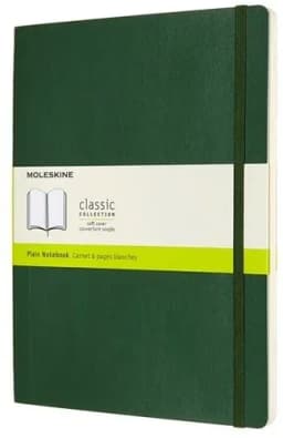 Moleskine Notebook, Extra Large, Plain, Myrtle Green, Soft Cover (7.5 x 9.75) (Books) - Thumbnail 1