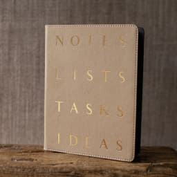 Fringe Studio LTR Stack Khaki Faux Leather Padfolio with Pen, 6.5"x 8.3", 50 Pages - Thumbnail 3