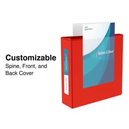 Staples Heavy-Duty 2-Inch D 3-Ring View Binder Red (26348) 56297-CC/26348 - Thumbnail 3