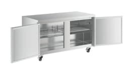 Cooler Depot 61 inch 14.1 cu.ft, 38" heigh Commercial Undercounter Freezer, 2 Solid Doors, Stainless steel exterior, NSF certified - Thumbnail 2