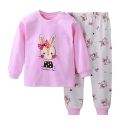 UngA Clothes for Toddler Baby Girl 3 6 12 18 24 Months 2T 3T 4T 5T Girls Fall Winter Outfits Fashion Long Sleeve Sweatshirt Sweat Pant Kids Toddler Tops Pant Sets Hot Pink,12-18 Months - Thumbnail 4