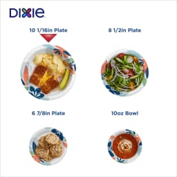 Dixie Disposable Paper Plates, 10", Multi-Color, 100 Count - Thumbnail 6