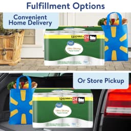 Great Value Ultra Strong Paper Towels, White, 12 Double Rolls, 1320 Sheets - Thumbnail 5