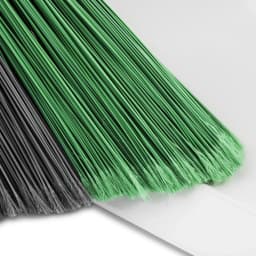 Libman Precision Angle Broom With Dustpan, Green White, Recycled Plastic Fibers - Thumbnail 2