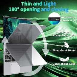 【Win 11 Pro/Office 2019】17.3" Large Laptop, 16GB RAM, 1TB SSD, FHD IPS Display, 6500Y (Up to 3.4GHz), Fingerprint - Thumbnail 6