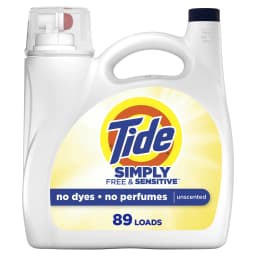 Tide Simply Laundry Detergent Liquid, Free & Sensitive, 117 fl oz, 89 Loads - Thumbnail 1