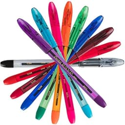 Pentel R.S.V.P. Ballpoint Pen, Medium Point, Assorted Ink Colors, 8 Pack (BK91CRBP8M) - Thumbnail 4