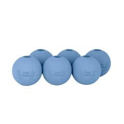 Harry Barker 2.5 Inch Durable All-Natural Rubber Dog Ball 6 Pack Set, Blue, Medium - Thumbnail 2
