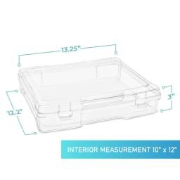 Sorbus Single-Piece Wide Hanging File Organizer Bin Clear Plastic Stackable for Document Storage - Thumbnail 6