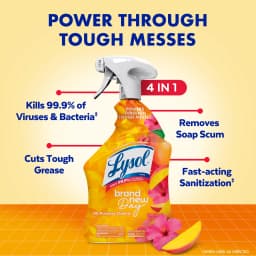 Lysol Brand New Day All Purpose Cleaner Mango & Hibiscus, Deep Clean 32 fl oz - Thumbnail 2