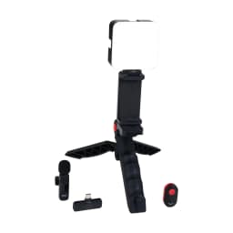 onn Portable LED Video Light Kit with Tripod Grip, Smartphone Holder & Bluetooth Remote for Vlogging, Streaming, and Photography - Thumbnail 8