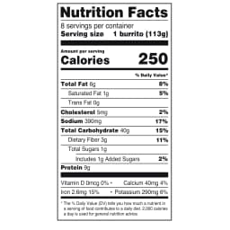Great Value Bean & Cheese Burritos, 32 oz, 8 Count (Frozen) - Thumbnail 2