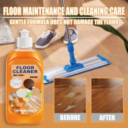 Multi-Vinegar Floor Cleaner and Polish 200ml, Cleaner for Hardwood, Laminate, Vinyl and Sealed Floors, Removes Stains and Grease, Restores Shine - Thumbnail 1