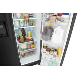 FrigidaireFRSS2623AD 26 Cu. Ft. 36" Standard Depth Side by Side Refrigerator, Black Stainless Steel - Thumbnail 3