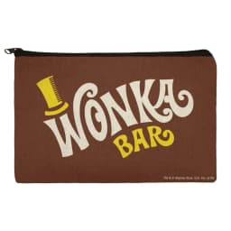 Willy Wonka and the Chocolate Factory Wonka Bar Logo Pencil Pen Organizer Zipper Pouch Case - Thumbnail 1