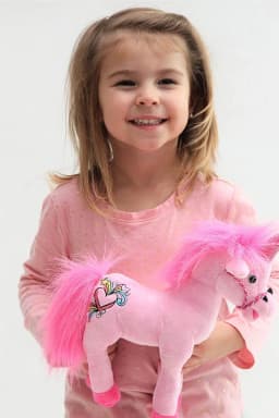 Snuggle Stuffs Girls Plush Magical Pink Unicorn Stuffed Animal, 11" - Thumbnail 8