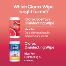 Clorox Scentiva Bleach-Free Cleaning Wipes, Grapefruit & Orange Blossom, 75 Count - Thumbnail 7