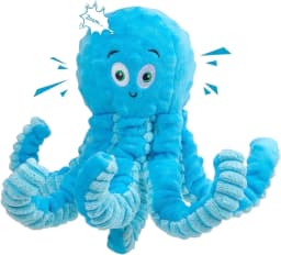 Xekoro Squeaky Dog Toys for Aggressive Chewers, Octopus-Tug of War Dog Toys for Large Breed Tough Interactive Stuffed Dog Chew Toys for Puppies Small - Thumbnail 3