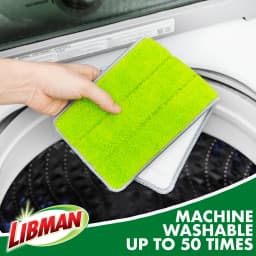 (6 pack) Libman Rinse 'N Wring Microfiber Mop Refill Pad for Hardwood and Tile Floors - Thumbnail 6