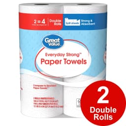 Great Value Everyday Strong Paper Towels, 2 Double Rolls - Thumbnail 9