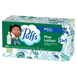 Puffs Facial Tissue Plus Lotion, 1 Rectangle Box, 124 Tissues Per Box - Thumbnail 14