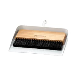 Behrens Portable Galvanized Steel Dustpan and Brush Broom Set, White - Thumbnail 2
