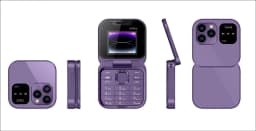 Senior Flip Phone - Dual SIM GSM Unlocked Cell Phone with Large Buttons, 1.3MP Camera, LED Flashlight - Easy-to-Use Mobile Phone for Elderly - 1400mAh Battery, 3 Card Slots - Includes Data Cable - Thumbnail 3