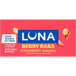 LUNA Berry Bars Strawberry Banana Flavor Fiber Granola Bars, Gluten Free Protein Bars, 6ct - Thumbnail 12