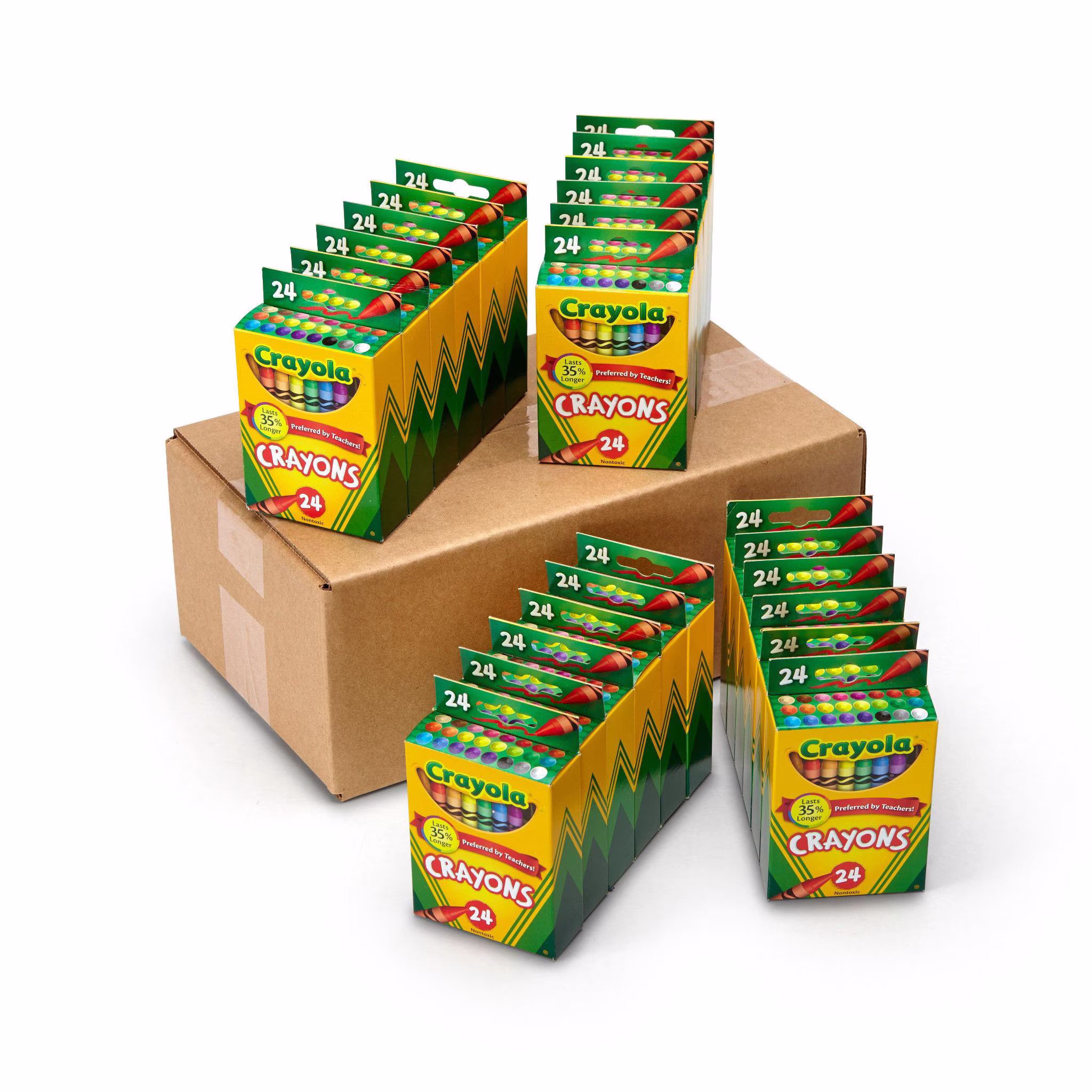 Crayola Crayons Bulk, Classroom Supplies for Teachers, 24 Crayon Packs with 24 Assorted Colors