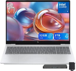 HP OmniBook 7 16" 2K OLED Touchscreen Laptop, Intel Core 9 270H, 32GB DDR5, 3TB Storage (2TB SSD+1TB Docking Station) - Thumbnail 1