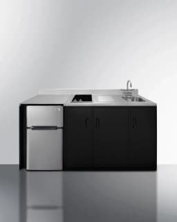 72" Wide All-In-One Kitchenette, ADA Counter Height, Right Side - Thumbnail 1