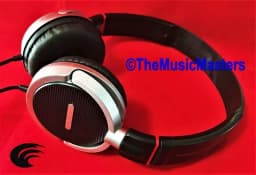 RHEA- Lightweight Adjustable Stereo Headphones Tablet Phone Mp3 Portable Audio Black - Thumbnail 1